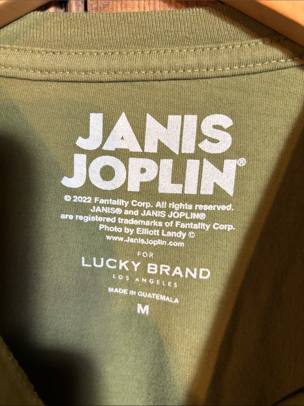 Janis Joplin Olive Graphic T-Shirt - Picture 3 of 6